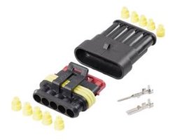 TE Connectivity 30S006 Superseal set AMP-Superseal 1.5mm Series Totaal aantal polen: 5 Rastermaat: 6 mm Inhoud: 1 set(s