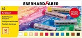 pastelkrijt Eberhard Faber vierkant assorti etui à 12 st. EF-522512