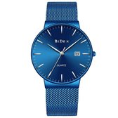 BiDen - Unisex Horloge - Blauw - Ø 40mm (productvideo)