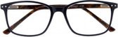 Icon Eyewear RCE024 CP Leesbril +1.00 - donker blauw met tortoise pootjes