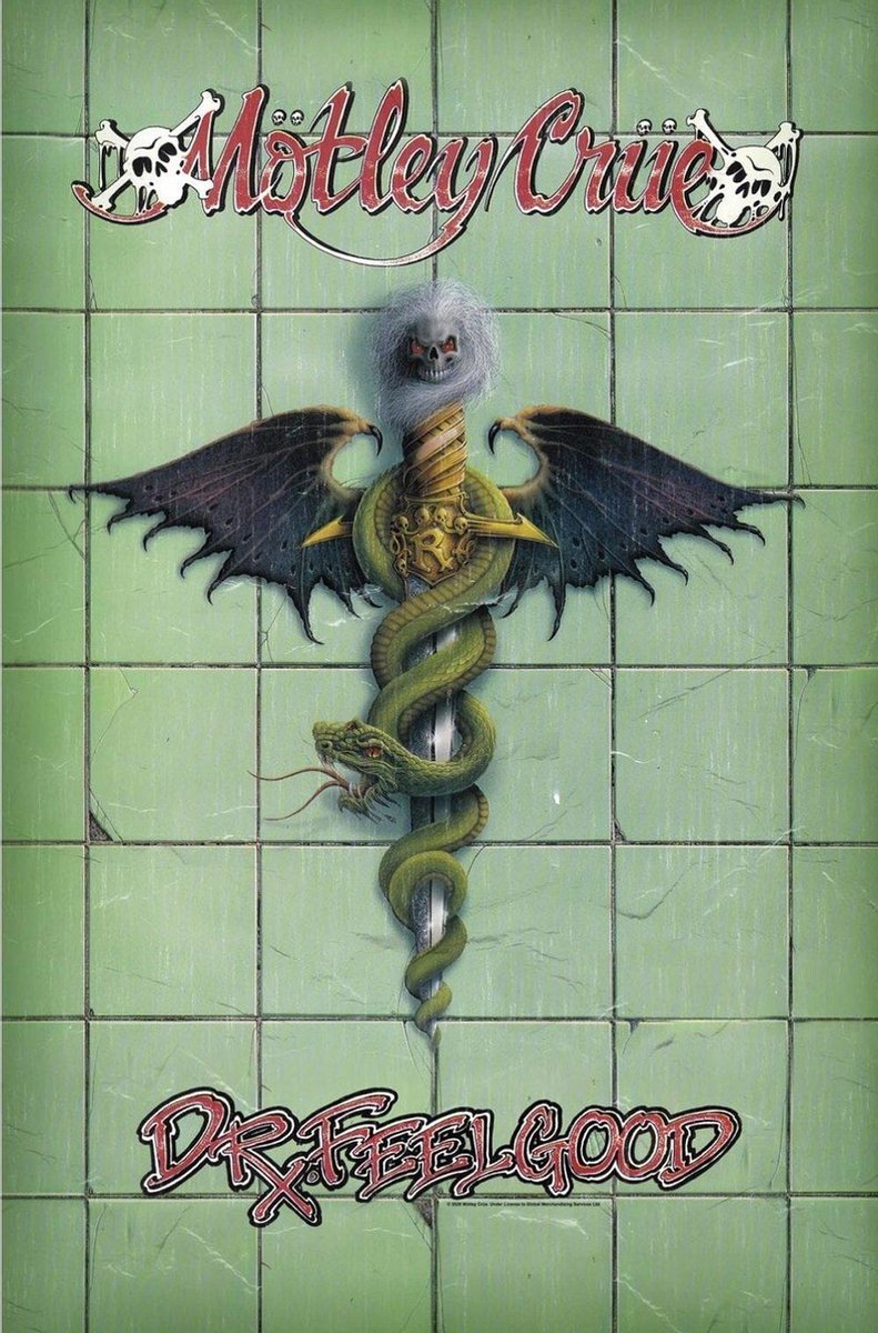 Rock Off Motley Crue Textiel Poster Flag Doctor Feelgood Multicolours