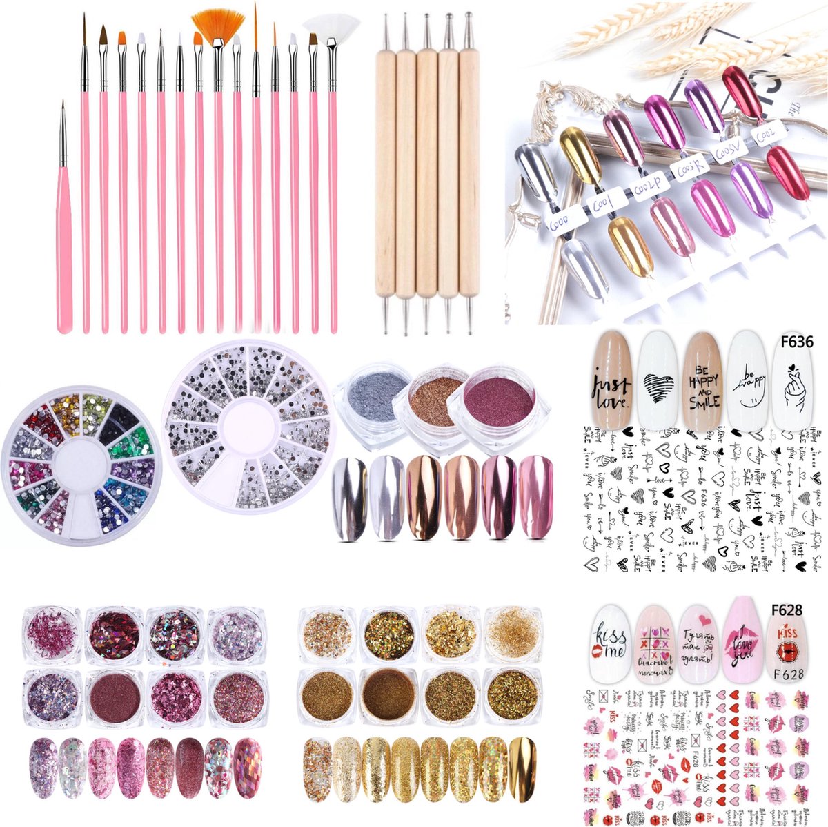 Goedkoopste GUAPÀ - Nail Art Deluxury Set voor het maken van prachtige Nagels - Complete Nagel Decoratie Set