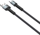 Eisenz EZ868 Toughness Lightning iPhone Kabel 2.4A Fast Cable - zwart 2 Meter
