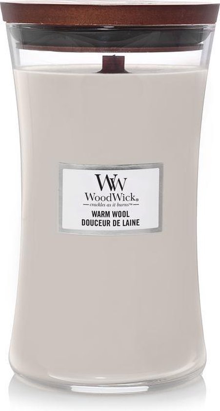 WoodWick Hourglass Large Geurkaars - Warm Wool