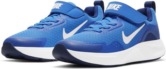 Nike Sneakers - Maat 34 Unisex - blauw - donkerblauw - wit | bol.com