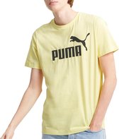 Puma Puma Essentials Logo T-shirt - Mannen - lichtgeel - zwart