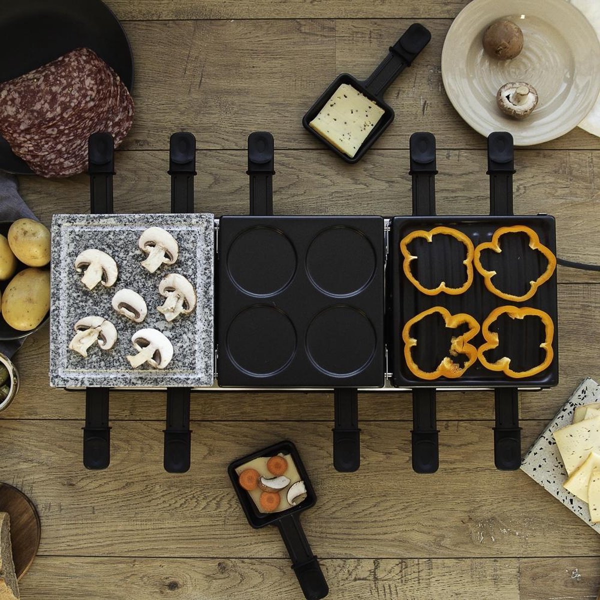 Livoo set raclette + fonduta 12 persone 1650w doc234