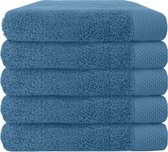 EM Bath Premium Handdoek Blauw 50x100cm 650 g/m2 - Set van 5