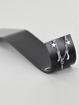 Armband moon - star zilver