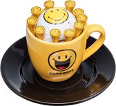 Espresso kop en schotel Smiley Happiness