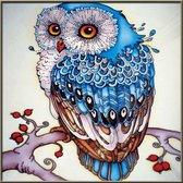 Diamond painting - De Uil - Dieren - Diamond schilderen - Volwassen - Kinderen - Vogel - Natuur - 20x30 cm