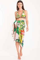 David - Wild Jungle sarong/pareo - One Size - Bloemenprint, Dierenprint