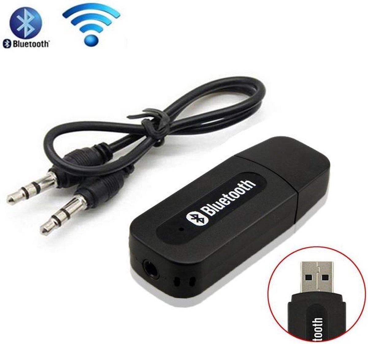 Adaptateur audio Bluetooth sans fil pour la musique avec connexion  auxiliaire 3,5 mm 