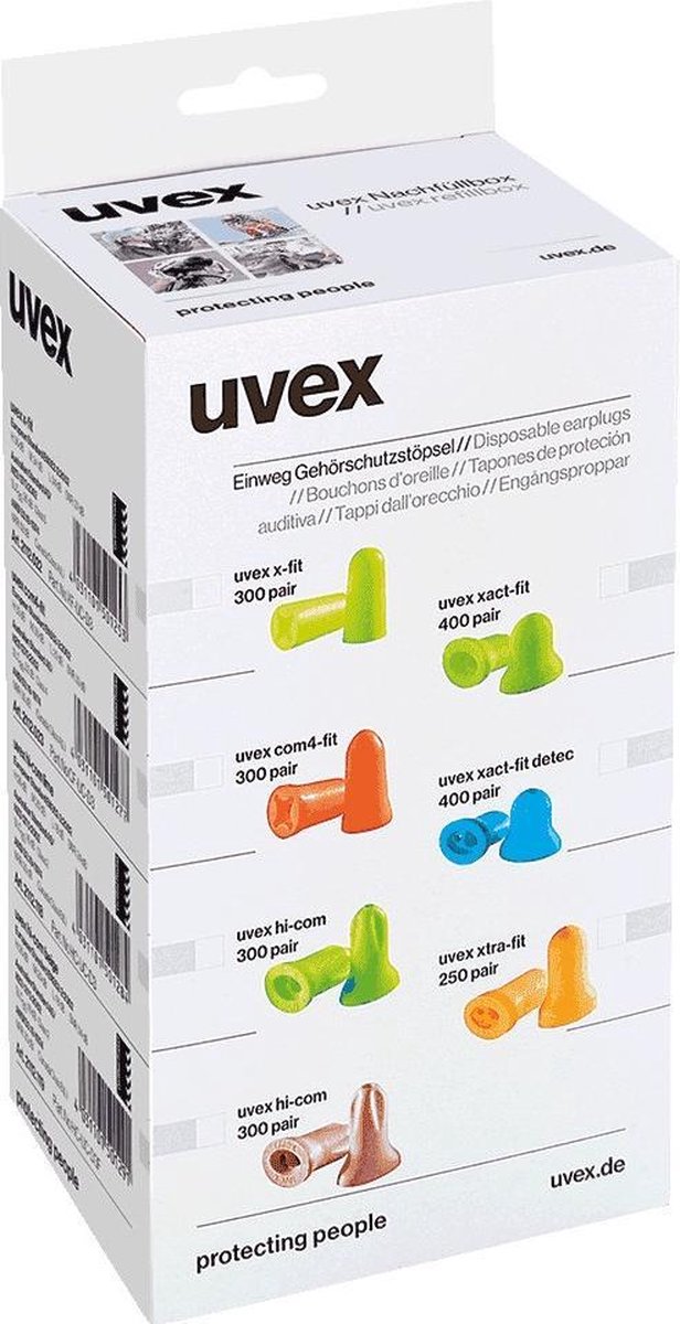 Goedkoopste Navulzak voor Uvex oordoppen x-fit zonder koord, 300 paar/VE