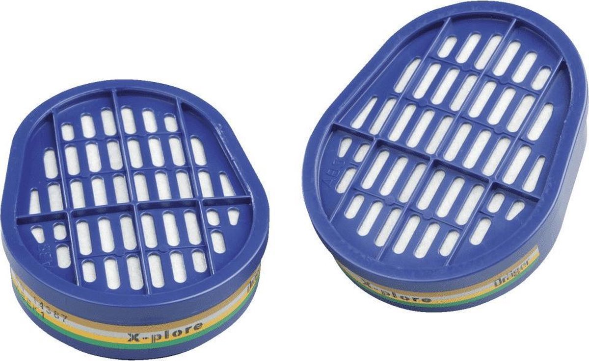 Dräger X-plore 3300 Semi máscara con filtros A1B1E1K1 Hg P3 R D | Máscara de protección para químicos, vapor, conservantes, pesticidas, herbicidas, respirador para laboratorio, tintorería | Talla S