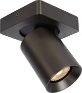 Lucide NIGEL - Spot plafond - LED Dim to warm - GU10 - 1x5W 2200K/3000K - Acier Noir