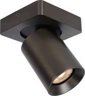 Lucide NIGEL - Plafondspot - LED Dim to warm - GU10 - 1x5W 2200K/3000K - Zwart Staal