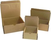 25 Ecologische kartonnen dozen bruin ideaal als Postdozen/ Verzenddozen/ postdoos 20x14x7,5cm
