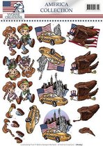 Cowboy & -girl - America Collection 3D-Knipvel Yvonne Creations 10 stuks