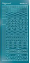 Hobbydots sticker - Mirror Turquoise 10 stuks