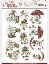 3D Pushout - Precious Marieke - Joyful Christmas - Snowman