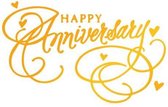 Happy Anniversary Hotfoil Stamp (80 x 50mm | 3.2 x 2in)