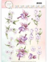 Lilac Mist Flowers In Pastels 3D-Knipvel Precious Marieke 10 stuks