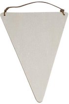 Houten vlag driehoek triplex 19,5cm x 15cm x 0,5 cm