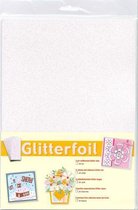 Glitterfoil 5 sheets A4 white