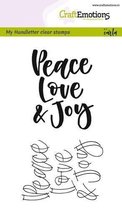 Clearstamps A6 Handlettering - Peace love joy