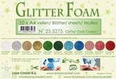 LeCrea - Glitter foam 10 vel A4 - donkergroen 25.5275