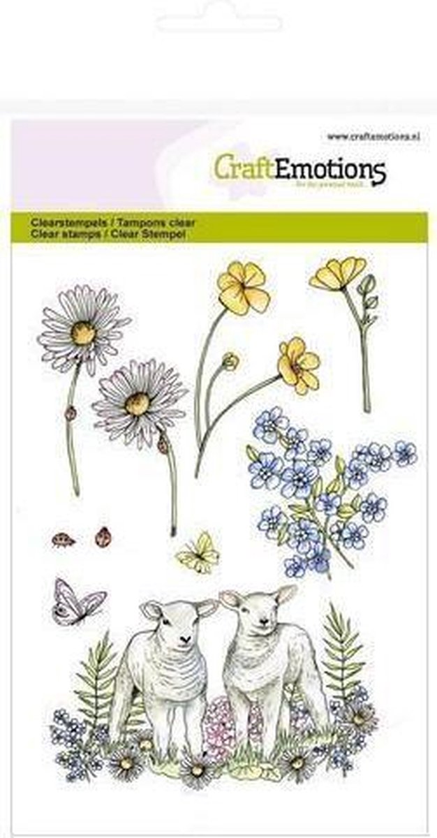 CraftEmotions stempel A6 - lammetjes