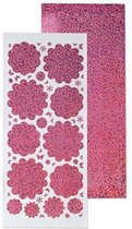 LeCrea - 10 Nested Flowers stickers 5. diamond roze 61.5848
