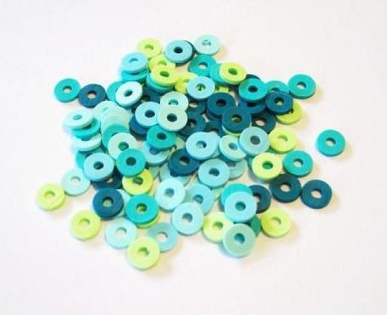 Katsuki Kralen Mix 6 mm Turquoise (ongeveer 100 stuks) (Blauw/Groen)
