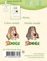 Leane Creatief Clearstamp - Doodle Stempel Dog - stempel Hond - spaniel - 1 stuks
