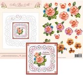 Sheet 10 Camellia 3D Card Embroidery Sheet - Ann's Paper Art 10 stuks