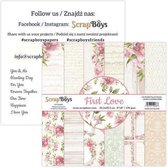 ScrapBoys First Love paperpad 12 vl+cut out elements-DZ FILO-10 190gr 20,3x20,3cm