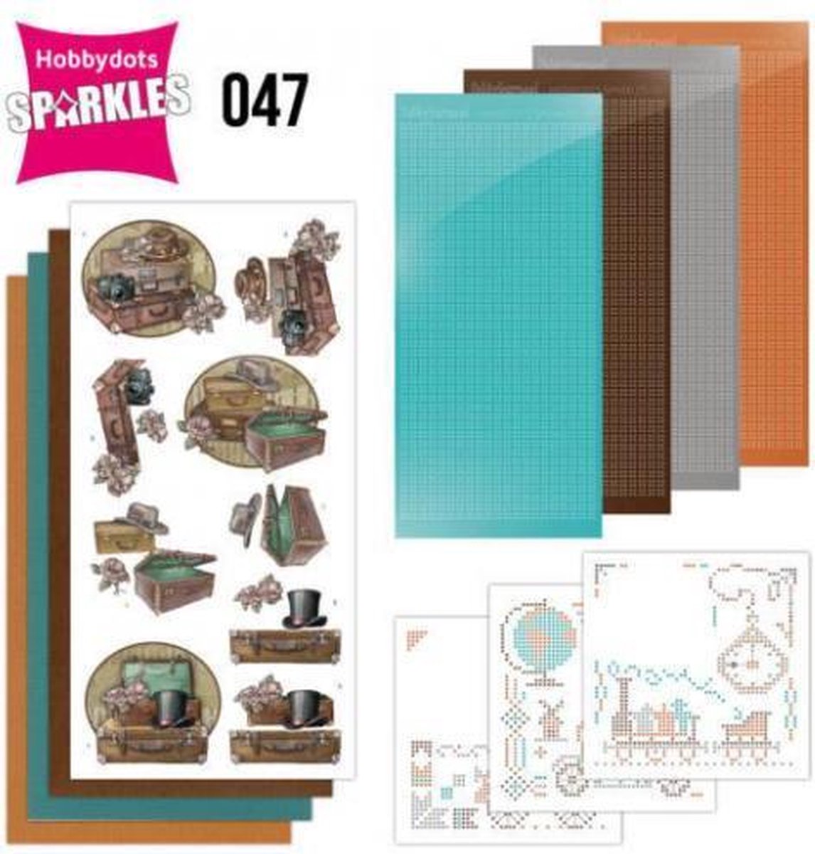 Hobbydots - Sparkles Set 47 - Yvonne Creations - Good Old Days - Suitcase