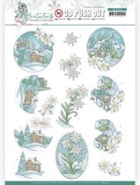 Edelweiss Wintertime 3D Push Out Sheet by Yvonne Creations