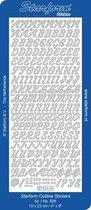 Starform Stickers Alphabet 3: Italic capitals (10 PC) - Silver - 0826.002 - 10X23CM