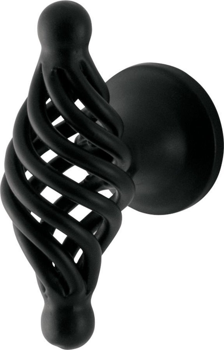 Meubelknop Spiraal 57mm Zwart smeedijzer
