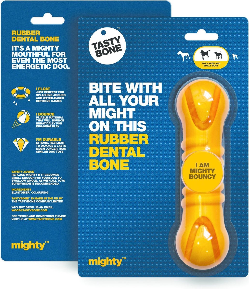 Tasty Bone - Mighty -  Rubber Dental Bone