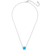 Ketting - Stralende blauwe steen - Gold plated