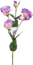 Viv! Home Luxuries Lisianthus - zijden bloem - licht paars - 68cm - topkwaliteit