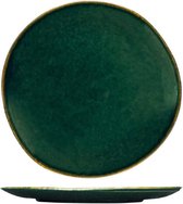Otylia Groen Dessertborden Diameter  - Aardewerk -20,6 cm (Set van 6) En Yourkitchen E-kookboek - Heerlijke Smulrecepten