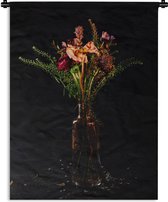 Wandkleed Stillevens Bloemen - Stilleven geplukte bloemen in vaas Wandkleed katoen 150x200 cm - Wandtapijt met foto