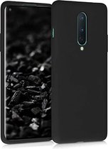 OnePlus 8 hoesje zwart siliconen case hoes cover hoesjes
