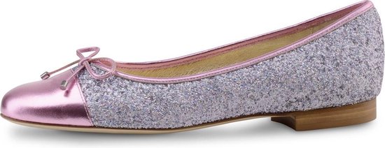 Chaussures pour femmes ballerine femmes - Pink Glitter - Chaussures à enfiler - Sandales Femmes - Werner Kern Sandy - Taille 39,5