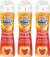 Durex Play Sweet Strawberry Glijmiddel Voordeelbox - 3 x 50 ml