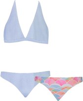 Snapper Rock - Bikini voor meisjes - Stripes - Blauw/Wit - maat 128-134cm